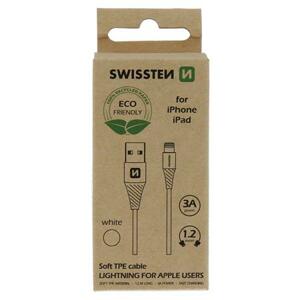 Swissten datový kabel USB-Lightning bílý 1,2m (eco balení); 71502301ECO