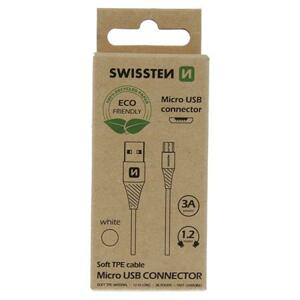 Swissten datový kabel USB-micro USB bílý 1,2m (eco balení); 71504300ECO
