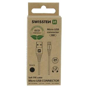 Swissten datový kabel USB-micro USB černý 1,2m (eco balení); 71504301ECO