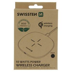 Swissten wireless nabíječka 10w černá (eco balení); 22055500ECO