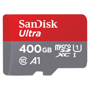 SanDisk Ultra microSDXC 400GB 120MB/s  A1 Class 10 UHS-I; SDSQUA4-400G-GN6MA