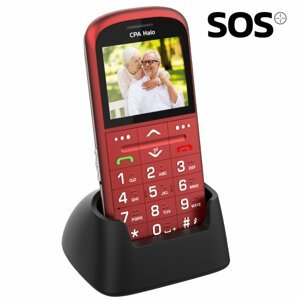 Telefon CPA Halo 11 Pro Senior červený s nabíjecím stojánkem; TELMY1011PRORE