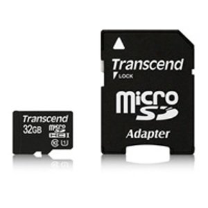 Transcend MicroSDHC karta 32GB Premium, Class 10 UHS-I 300x + adaptér; TS32GUSDU1