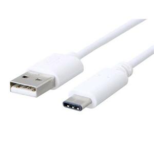 Kabel C-TECH USB 2.0 AM na Type-C kabel (AM/CM), 1m, bílý; CB-USB2C-10W