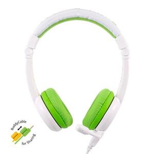 BuddyPhones School+  dětská sluchátka s mikrofonem, zelená; BP-SCHOOLP-GREEN