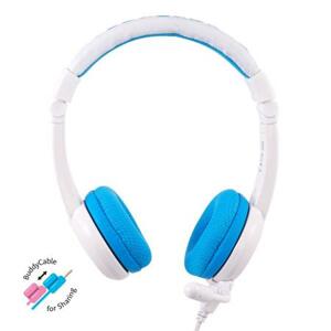 BuddyPhones School+  dětská sluchátka s mikrofonem, modrá; BP-SCHOOLP-BLUE