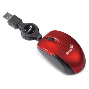 Genius Micro Traveler V2/ drátová/ 1200 dpi/ USB/ červená; 31010125107