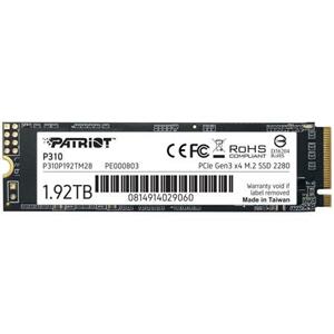 Patriot P310 1,92TB SSD / Interní / M.2 PCIe Gen3 x4 NVMe 1.3 / 2280; P310P192TM28
