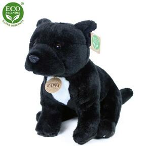 Rappa Plyšový pes stafordšírský bulteriér 30 cm černý ECO-FRIENDLY; 210097