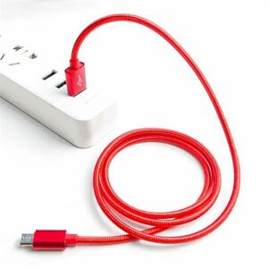 Crono kabel USB 2.0/  USB A samec - microUSB samec, 1,0m, červený premium; F167R