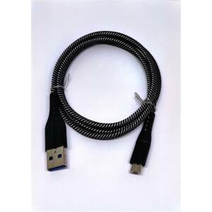 Crono kabel USB 2.0/  USB A samec - microUSB samec, 1,0m, carbon černý high premium; F191BL