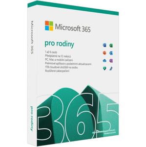 Microsoft 365 Family CZ - předplatné na 1 rok, nová licence; 6GQ-01550