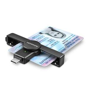 Axagon CRE-SMP1C, USB-C PocketReader čtečka kontaktních karet Smart card (eObčanka); CRE-SMP1C
