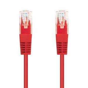 Kabel C-TECH patchcord Cat5e, UTP, červený, 0,25m; CB-PP5-025R