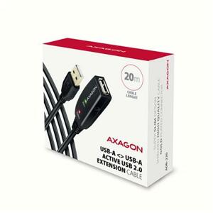 Axagon ADR-220, USB 2.0 A-M -> A-F aktivní prodlužovací / repeater kabel, 20m; ADR-220