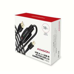 Axagon ADR-210B, USB 2.0 A-M -> B-M aktivní propojovací / repeater kabel, 10m; ADR-210B