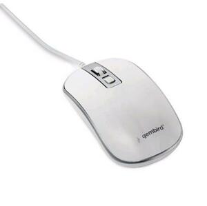 Myš GEMBIRD MUS-4B-06, bílo-stříbrná, USB; MUS-4B-06-WS