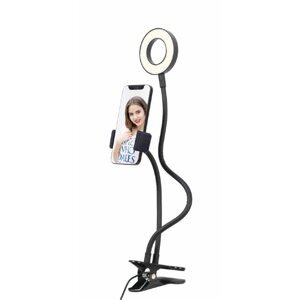 USB lampička selfie LED ring s držákem telefonu; LED-RING4-PH-01