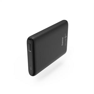 Hama SLIM 5HD, powerbanka, 5000 mAh, 1 A, výstup: USB-A, černá; 201666
